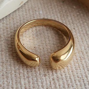 NEW 18K Gold Plated Open Irregular Ring